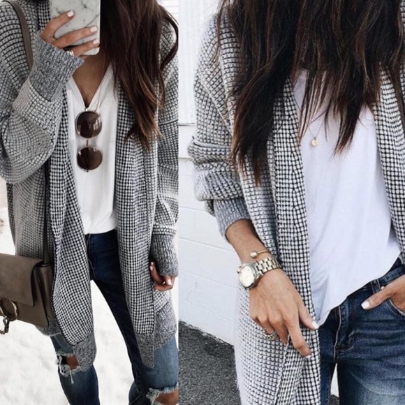 LAST ONE! Grace Cardigan In Gray - Picture 2 of 3